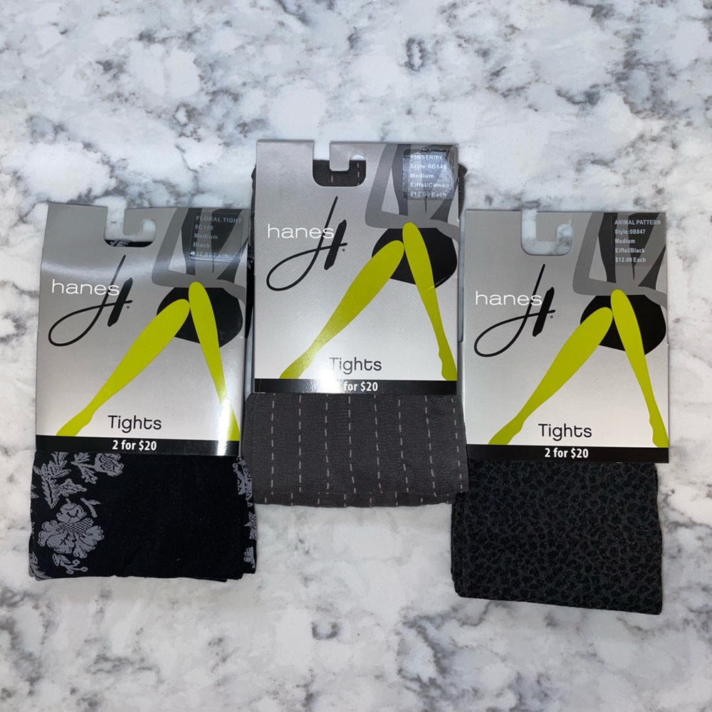 Hanes tights 3 pair